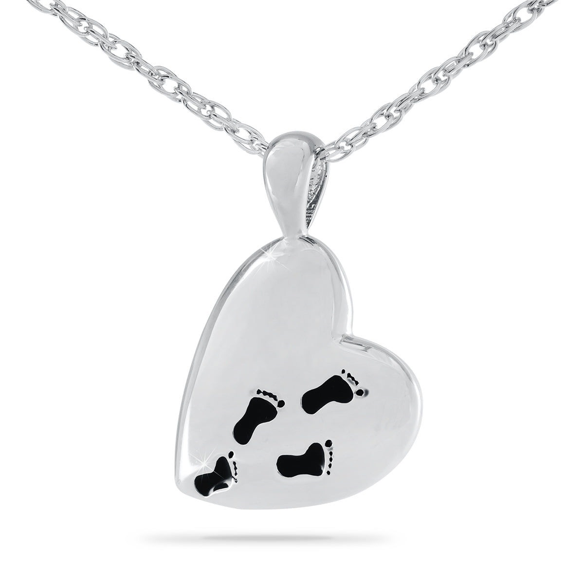 Footprints Prayer Pendant